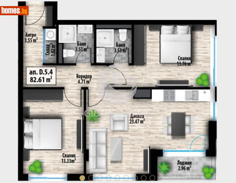 Тристаен, 97m² - Кв. Манастирски Ливади, София - Апартамент за продажба - Глобъл Сървисиз ООД - 113847321