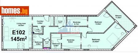 Тристаен, 177m² - Апартамент за продажба - 113851584