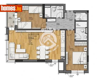 Тристаен, 111m² - Апартамент за продажба - 113858606
