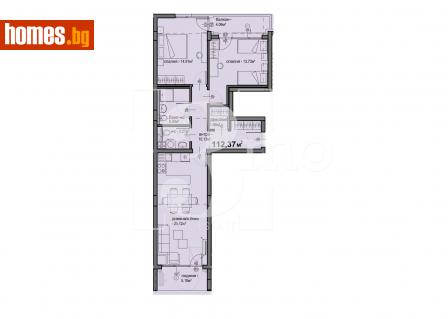 Тристаен, 112m² - Апартамент за продажба - 113864416