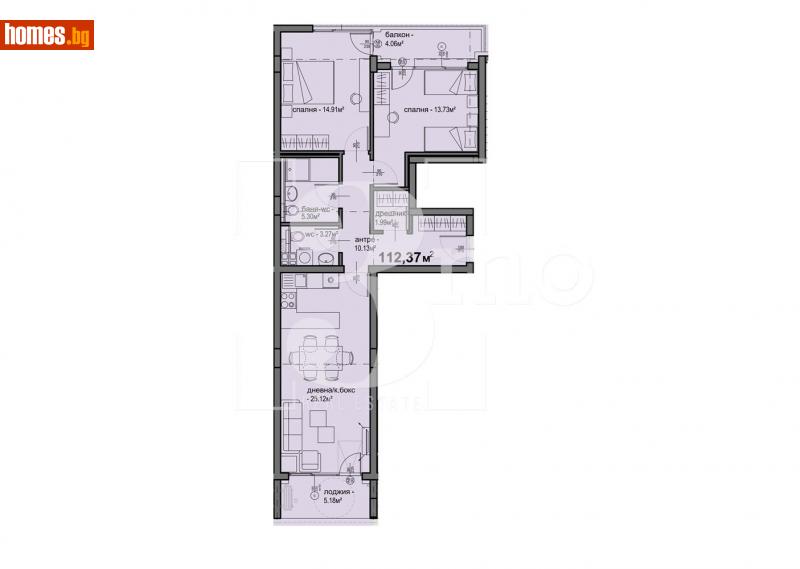 Тристаен, 112m² - Жк. Люлин 5, София - Апартамент за продажба - 3mo офис Амалтея - 113864416
