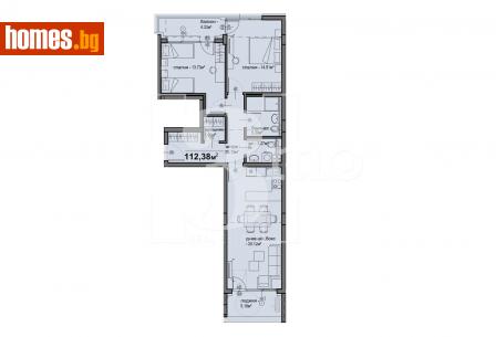 Тристаен, 112m² - Апартамент за продажба - 113864419