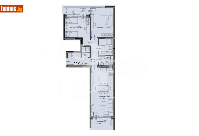 Тристаен, 112m² - Жк. Люлин 5, София - Апартамент за продажба - 3mo офис Амалтея - 113864419