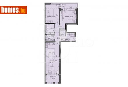 Тристаен, 114m² - Апартамент за продажба - 113864420