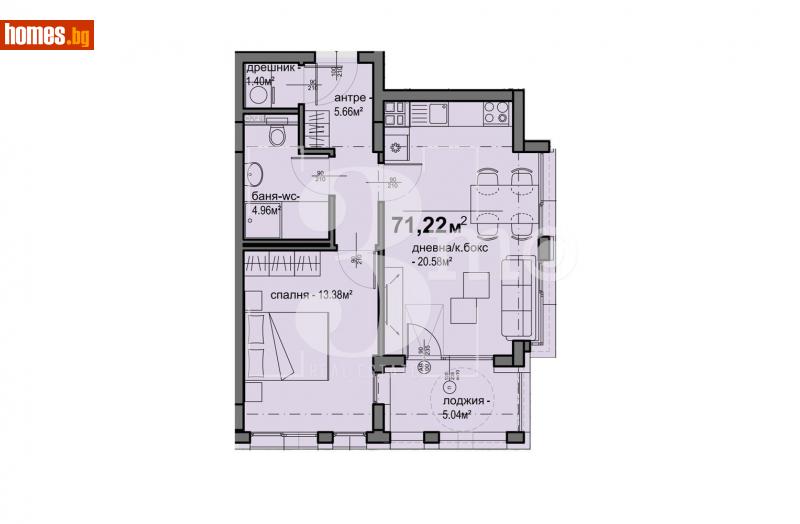 Двустаен, 71m² - Жк. Люлин 5, София - Апартамент за продажба - 3mo офис Амалтея - 113864421