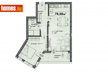 Двустаен, 76m² - Апартамент за продажба - 113864422