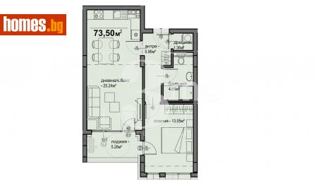Двустаен, 73m² - Апартамент за продажба - 113864424