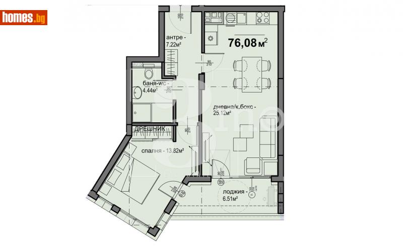 Двустаен, 76m² - Жк. Люлин 5, София - Апартамент за продажба - 3mo офис Амалтея - 113864427