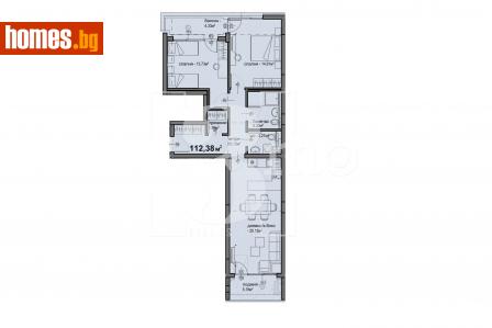 Тристаен, 112m² - Апартамент за продажба - 113864428