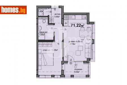 Двустаен, 71m² - Апартамент за продажба - 113864430