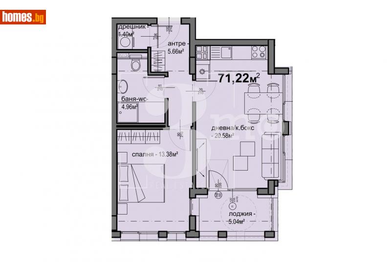 Двустаен, 71m² - Жк. Люлин 5, София - Апартамент за продажба - 3mo офис Амалтея - 113864430