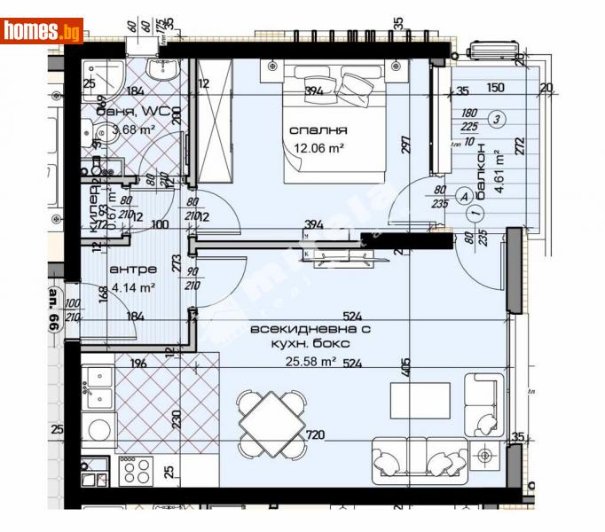 Двустаен, 72m² - Жк. Младост, Варна - Апартамент за продажба - МИРЕЛА - 113865322