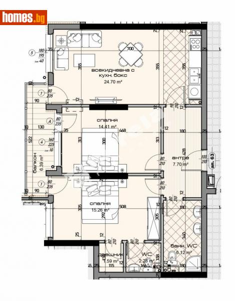 Тристаен, 110m² - Жк. Младост, Варна - Апартамент за продажба - МИРЕЛА - 113865323