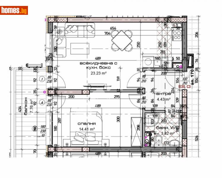 Двустаен, 78m² - Жк. Младост, Варна - Апартамент за продажба - МИРЕЛА - 113865329