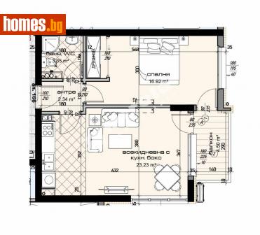 Двустаен, 74m² - Апартамент за продажба - 113865332