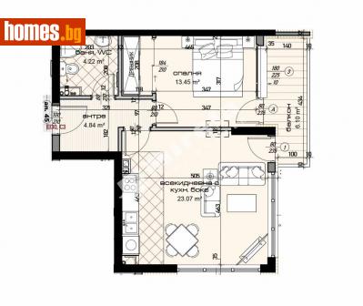Двустаен, 73m² - Апартамент за продажба - 113865378