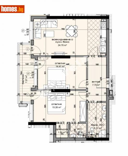 Тристаен, 111m² - Жк. Младост, Варна - Апартамент за продажба - МИРЕЛА - 113865379