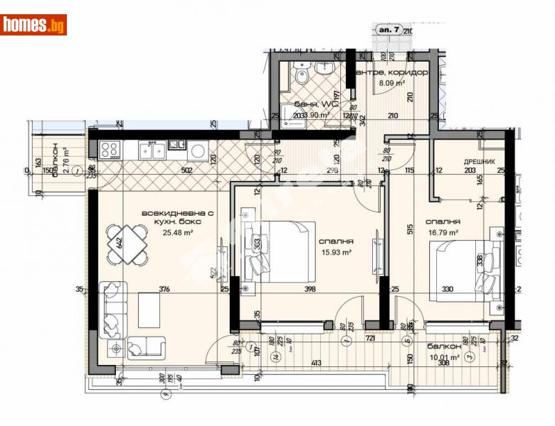 Тристаен, 117m² - Жк. Младост, Варна - Апартамент за продажба - МИРЕЛА - 113865388