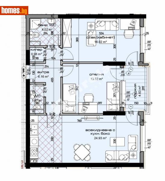 Тристаен, 102m² - Жк. Младост, Варна - Апартамент за продажба - МИРЕЛА - 113865390