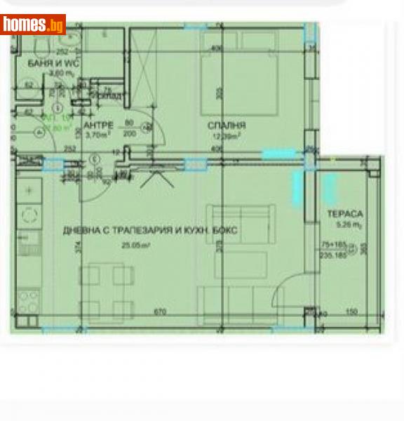 Двустаен, 70m² - Жк. Христо Смирненски, Пловдив - Апартамент за продажба - БРИА - 113868417