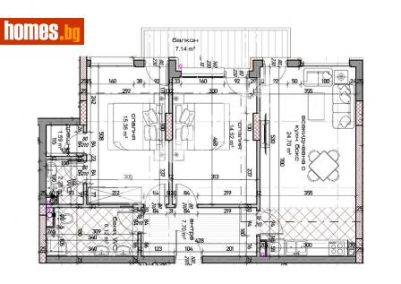 Тристаен, 110m² - Апартамент за продажба - 113881913