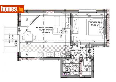 Двустаен, 69m² - Апартамент за продажба - 113881949