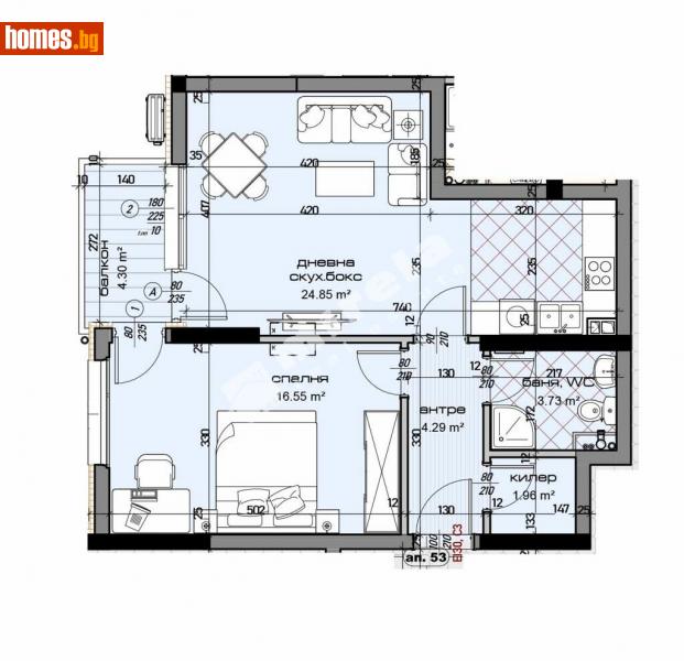 Двустаен, 78m² - Жк. Младост, Варна - Апартамент за продажба - МИРЕЛА - 113881953