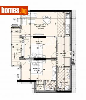 Тристаен, 110m² - Апартамент за продажба - 113881958