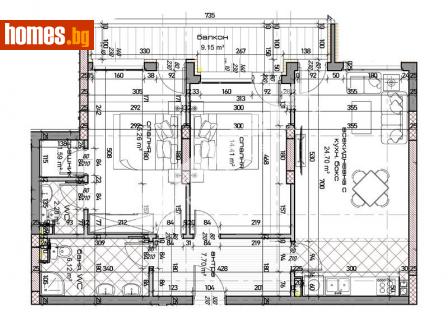 Тристаен, 114m² - Апартамент за продажба - 113881959