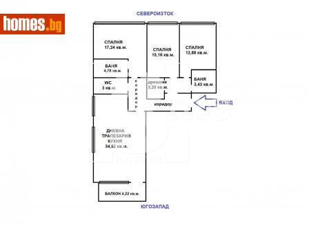 Четиристаен, 169m² - Апартамент за продажба - 113894877