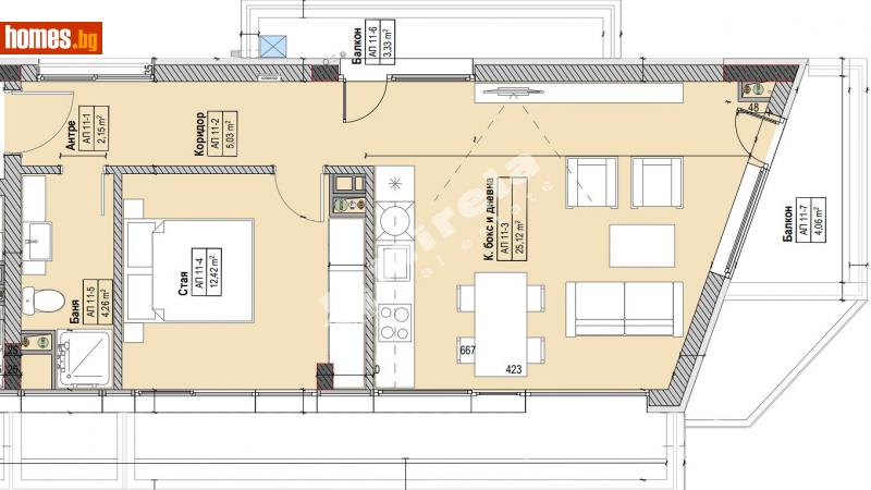 Двустаен, 92m² - Жк. Овча Купел, София - Апартамент за продажба - МИРЕЛА - 113895403
