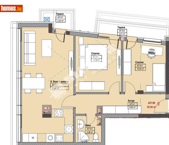 Тристаен, 110m² - Жк. Овча Купел, София - Апартамент за продажба - МИРЕЛА - 113895414