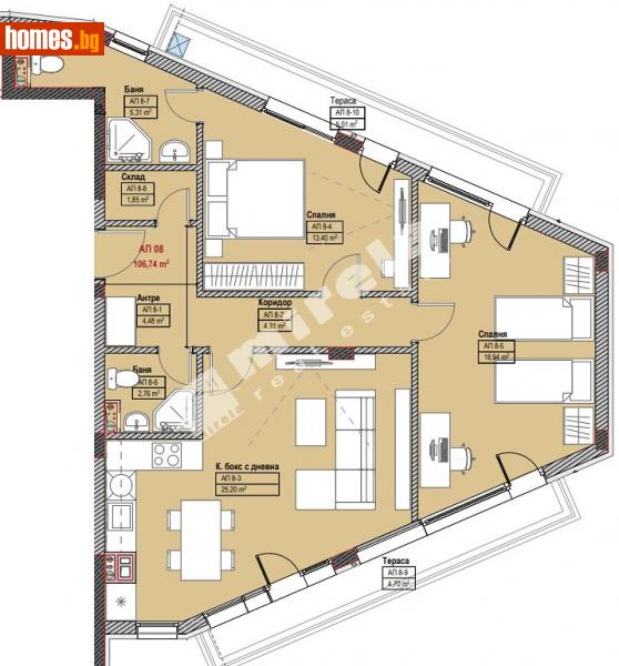 Тристаен, 122m² - Жк. Овча Купел, София - Апартамент за продажба - МИРЕЛА - 113895420