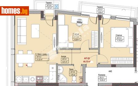 Тристаен, 89m² - Апартамент за продажба - 113895426