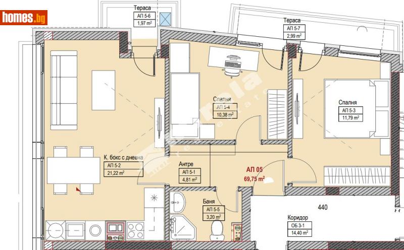 Тристаен, 89m² - Жк. Овча Купел, София - Апартамент за продажба - МИРЕЛА - 113895426