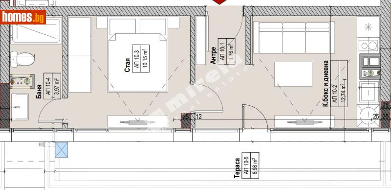 Двустаен, 67m² - Жк. Овча Купел, София - Апартамент за продажба - МИРЕЛА - 113895455