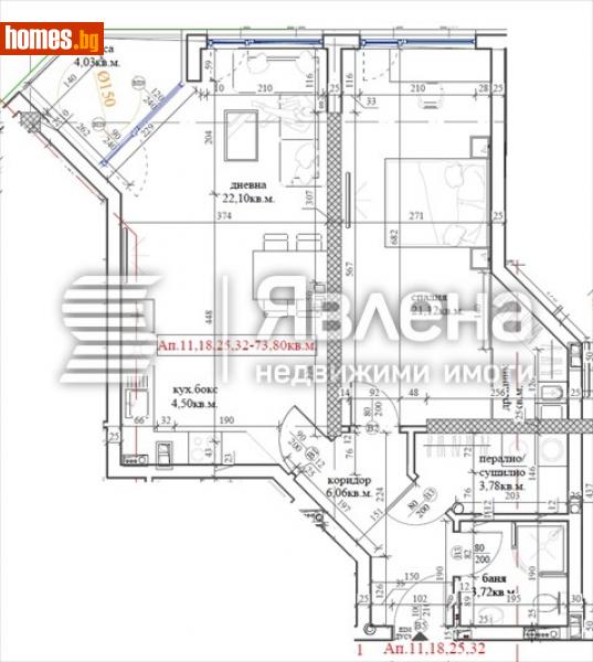 Двустаен, 80m² - Жк. Дружба, София - Апартамент за продажба - ЯВЛЕНА - 113895674