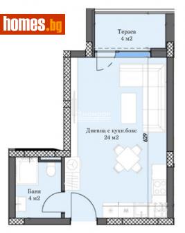 Едностаен, 46m² - Апартамент за продажба - 113911962