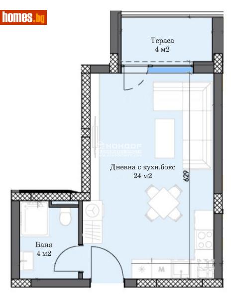 Едностаен, 46m² - Жк. Тракия, Пловдив - Апартамент за продажба - КОНДОР НЕДВИЖИМИ ИМОТИ - 113911962