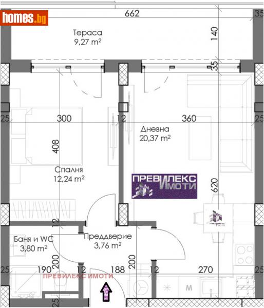 Двустаен, 71m² - Кв. Каменица , Пловдив - Апартамент за продажба - Превилекс имоти ЕООД - 113925756
