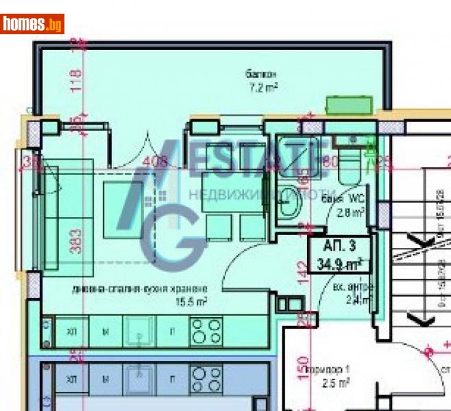 Едностаен, 44m² - Гр.Приморско, Бургас - Апартамент за продажба - ЕМ ДЖИ ЕСТЕЙТ - 113931762