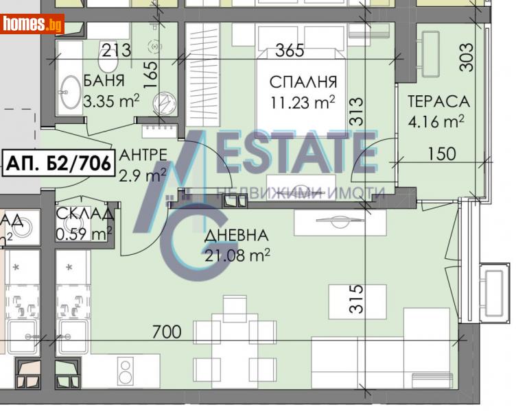 Двустаен, 59m² - Жк. Меден Рудник, Бургас - Апартамент за продажба - ЕМ ДЖИ ЕСТЕЙТ - 113932001