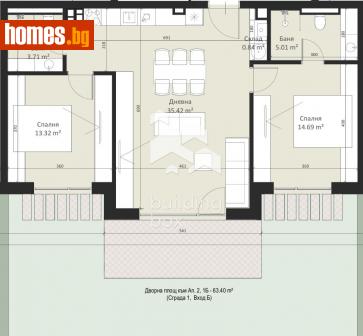 Тристаен, 94m² - Апартамент за продажба - 113945425
