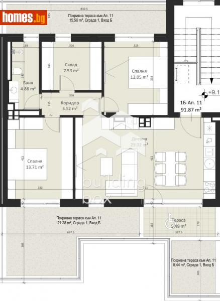 Четиристаен, 107m² - Кв. Малинова Долина, София - Апартамент за продажба - Билдинг Бокс - 113945435