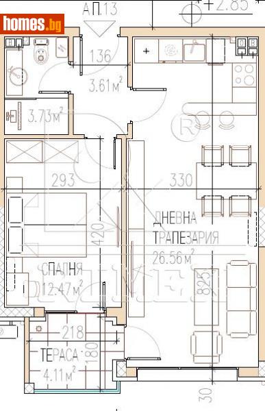 Двустаен, 67m² - Кв. Остромила, Пловдив - Апартамент за продажба - Римекс Имоти - 113956130