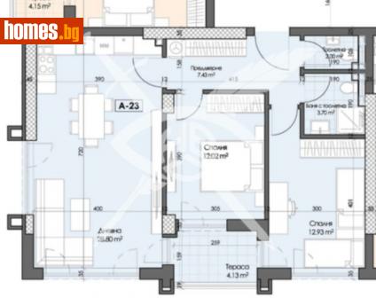 Тристаен, 103m² - Апартамент за продажба - 113959017