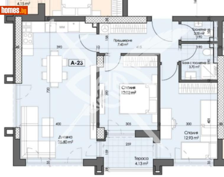 Тристаен, 103m² - Кв. Кършияка, Пловдив - Апартамент за продажба - ЕКС НВД - 113959017