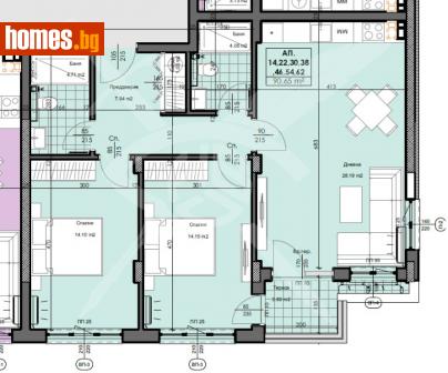 Тристаен, 108m² - Апартамент за продажба - 113959184