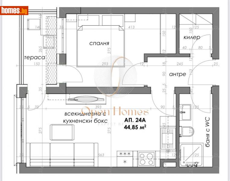 Двустаен, 54m² - Жк. Христо Смирненски, Пловдив - Апартамент за продажба - OPEN Homes - 113969129