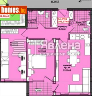 Тристаен, 101m² - Апартамент за продажба - 113970728